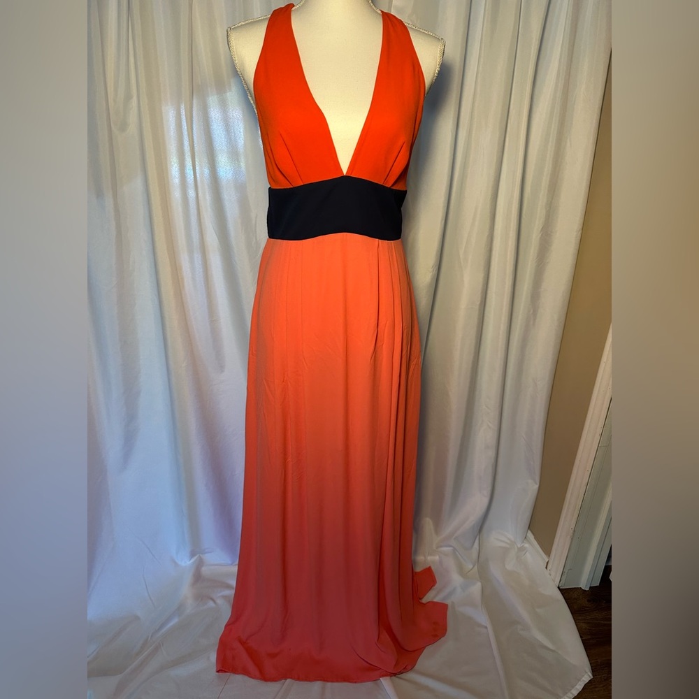 BCBGMaxAzria maxi dress. Halter style. Size medium. EUC.